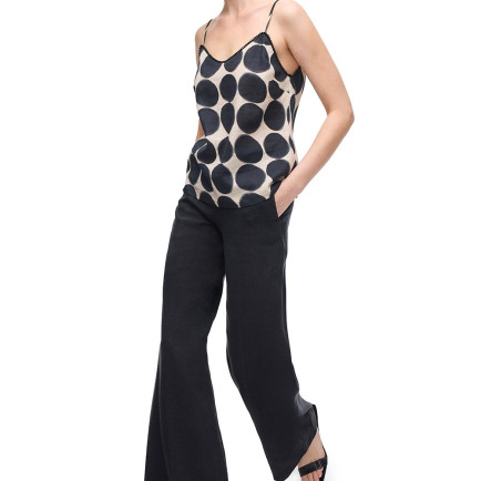 Pamuklu Yüksek Bel Geniş Paça Pantolon