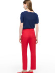 Kırmızı Dellas Regular Fit Yüksek Bel Pantolon