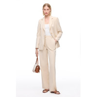 Bej Loresi Rahat Kalıp Yüksek Bel Pantolon Bej Loresi Rahat Kalıp Yüksek Bel Pantolon