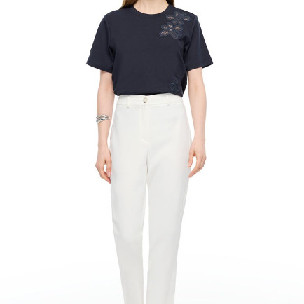 Ekru Dellas Regular Fit Yüksek Bel Pantolon