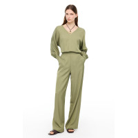 Haki Favors Rahat Kalıp Yüksek Bel Pantolon Haki Favors Rahat Kalıp Yüksek Bel Pantolon