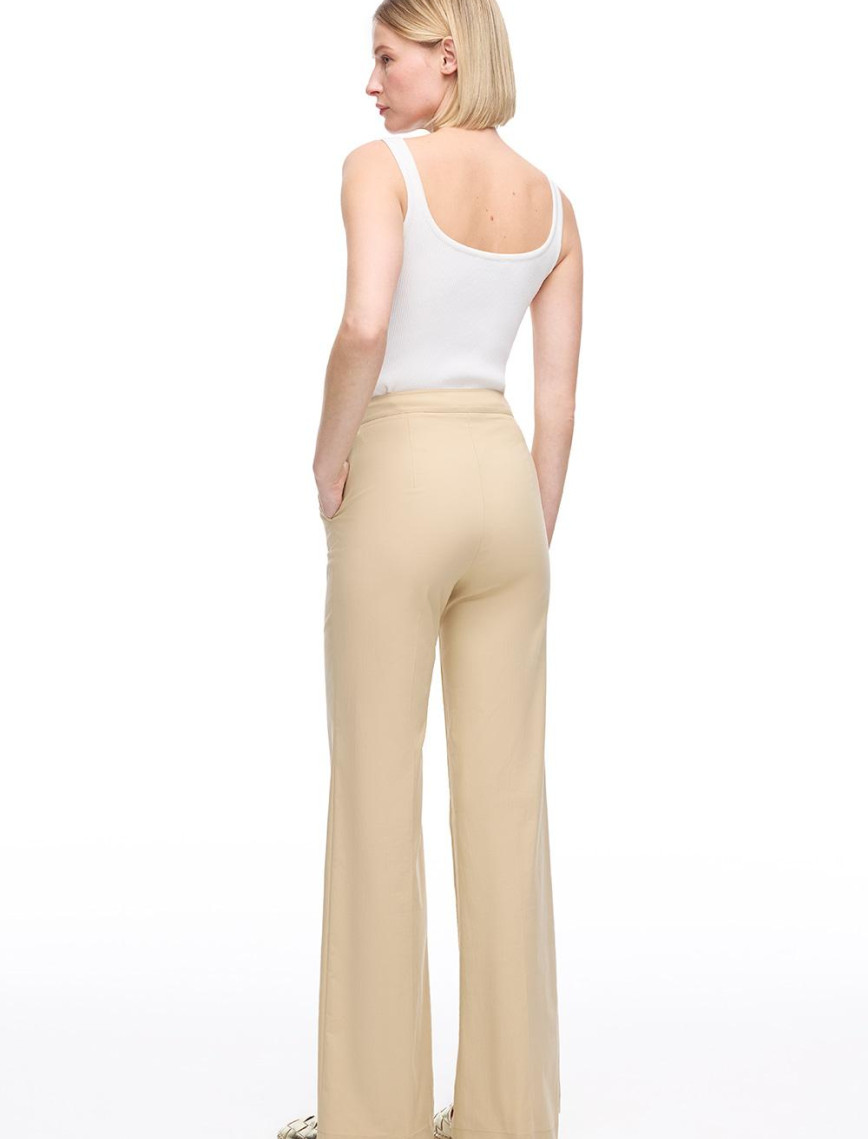 Açık Devetüyü Ginas Regular Fit Yüksek Bel Pantolon Açık Devetüyü Ginas Regular Fit Yüksek Bel Pantolon