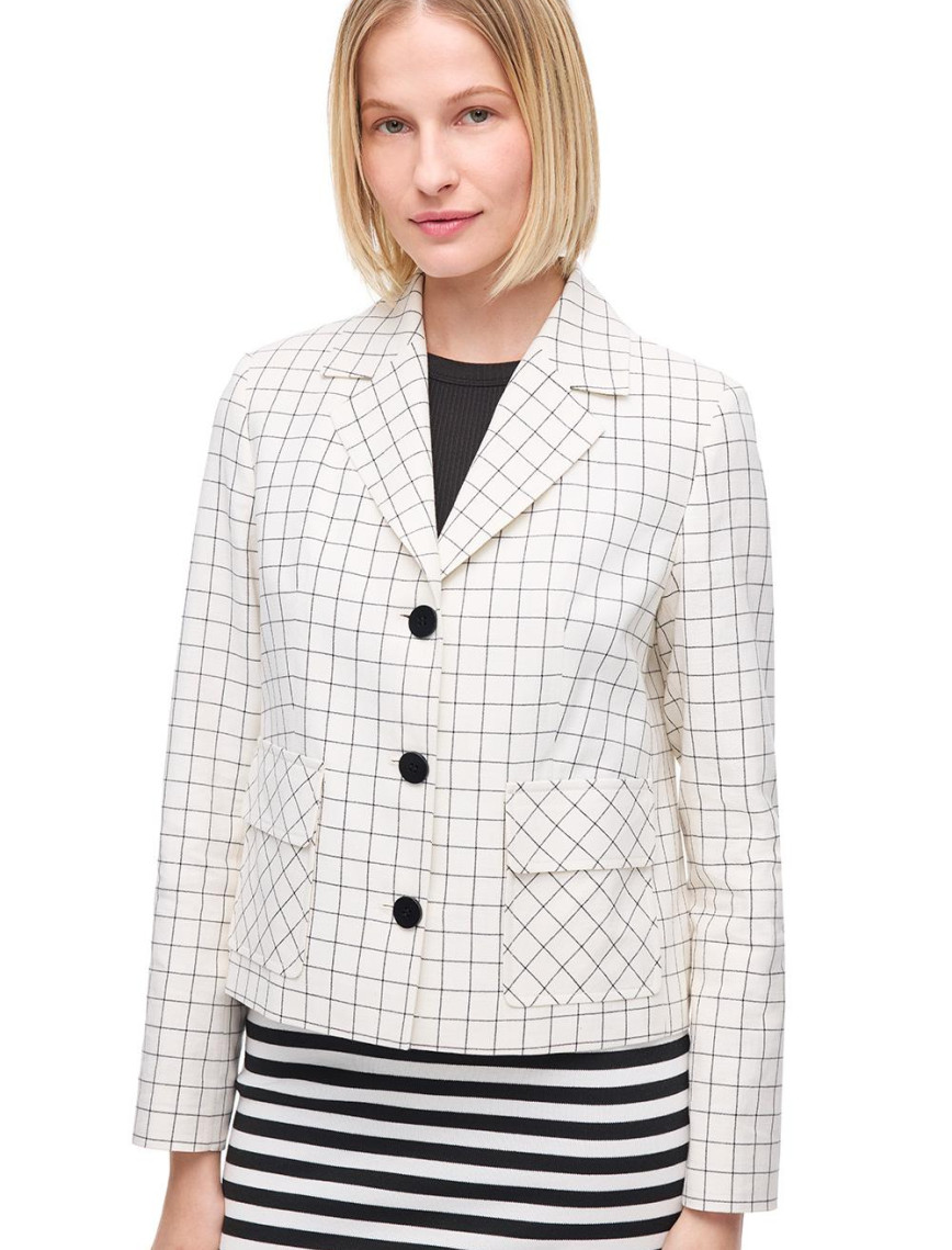 Açık Bej Fier Regular Fit Ekoseli Ceket Açık Bej Fier Regular Fit Ekoseli Ceket