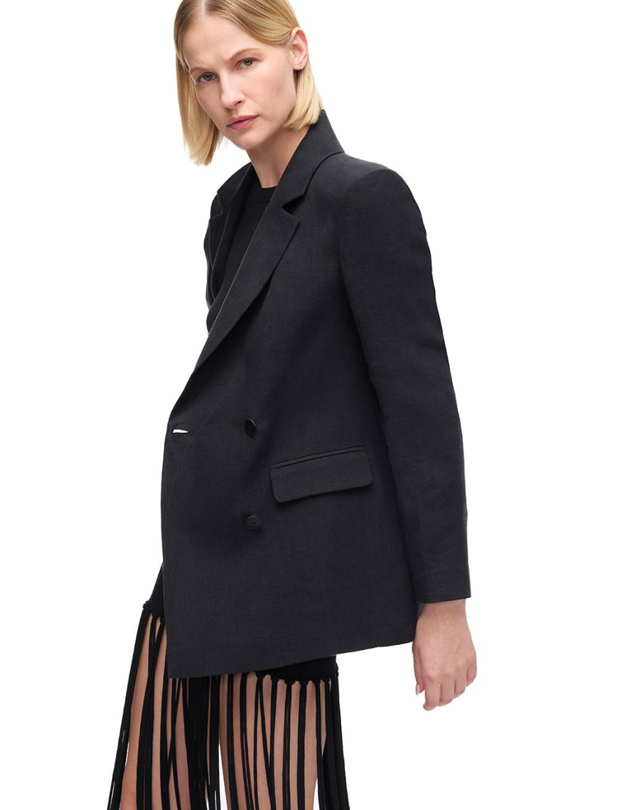 Siyah Holas Rahat Kalıp Ceket Siyah Holas Rahat Kalıp Ceket