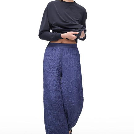 Lacivert Deylas Regular Fit Yüksek Bel Pantolon