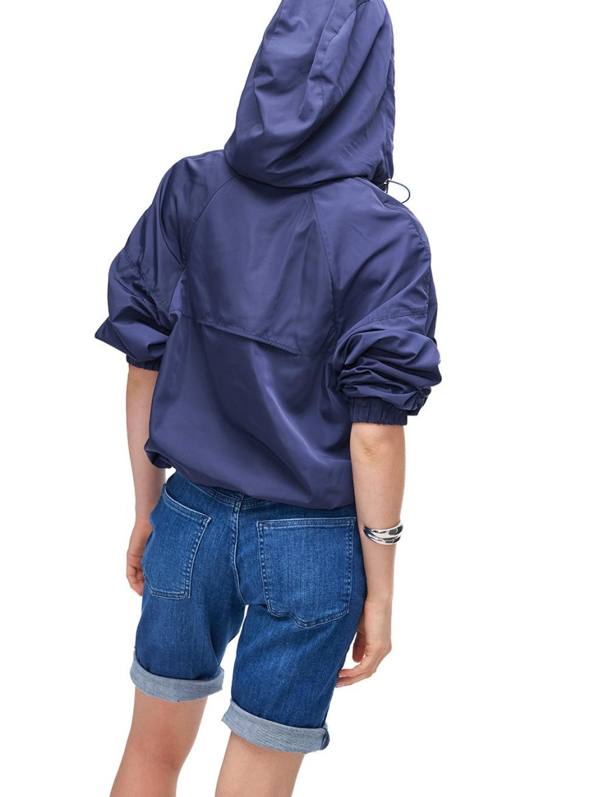 Amiens Lacivert Renk Rahat Kalıp Dik Yaka Düşük Kollu Mont Amiens Lacivert Renk Rahat Kalıp Dik Yaka Düşük Kollu Mont