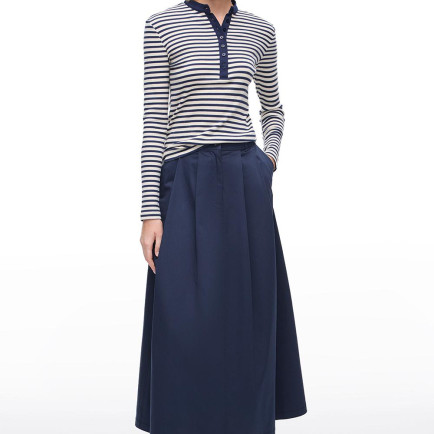 Nebula Ekru Renk Rahat Kalıp Bisiklet Yaka Takma Kol Tişört