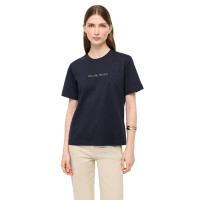 Makis Lacivert Renk Rahat Kalıp Bisiklet Yaka Takma Kol Tişört Makis Lacivert Renk Rahat Kalıp Bisiklet Yaka Takma Kol Tişört