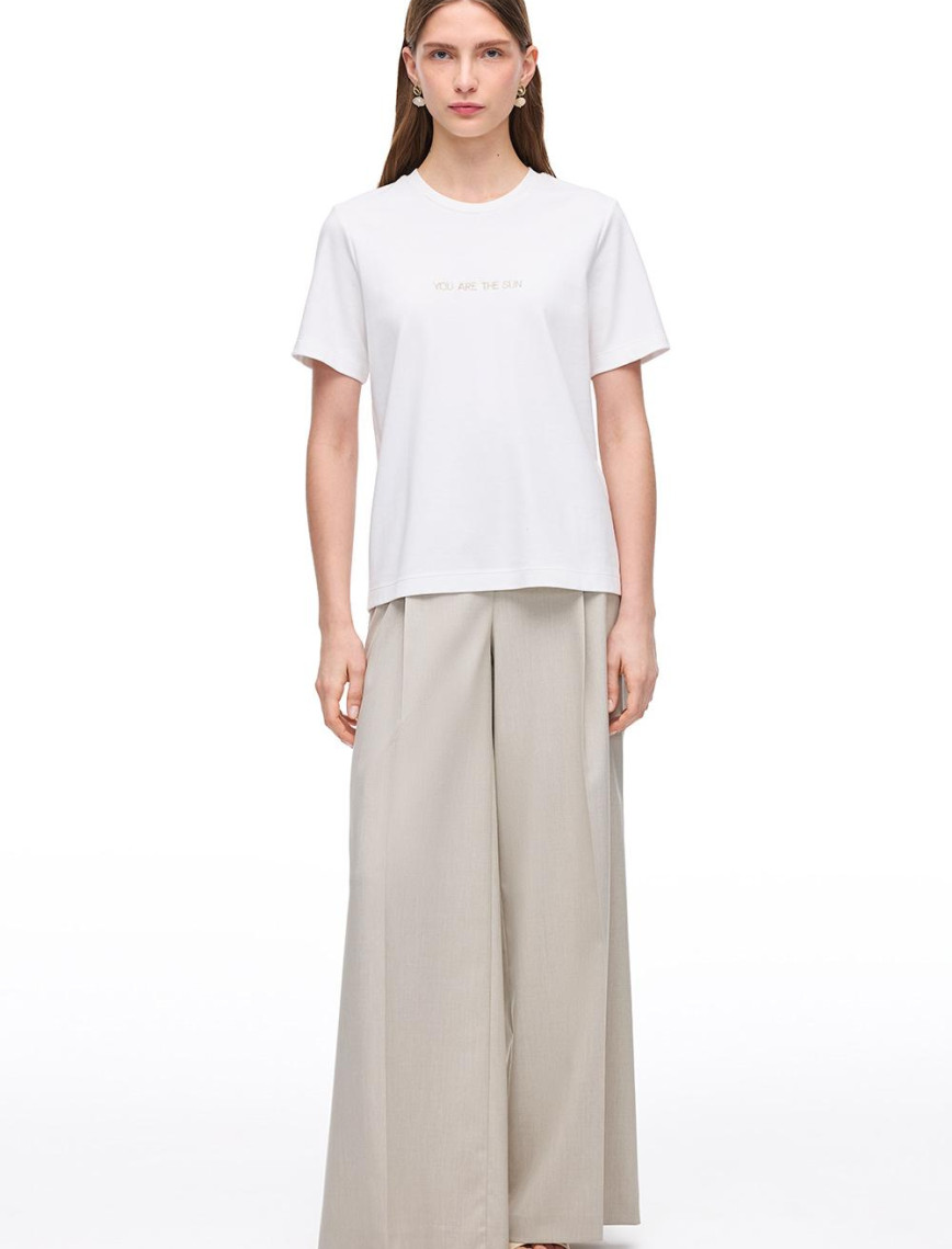 Makis Lacivert Renk Rahat Kalıp Bisiklet Yaka Takma Kol Tişört Makis Lacivert Renk Rahat Kalıp Bisiklet Yaka Takma Kol Tişört