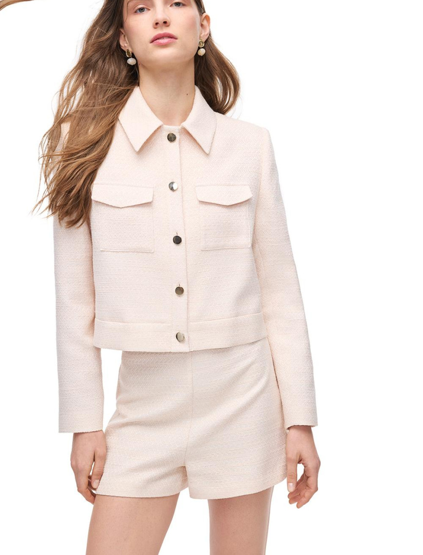 Fermuarlı Keten Karışımlı Şort Fermuarlı Keten Karışımlı Şort