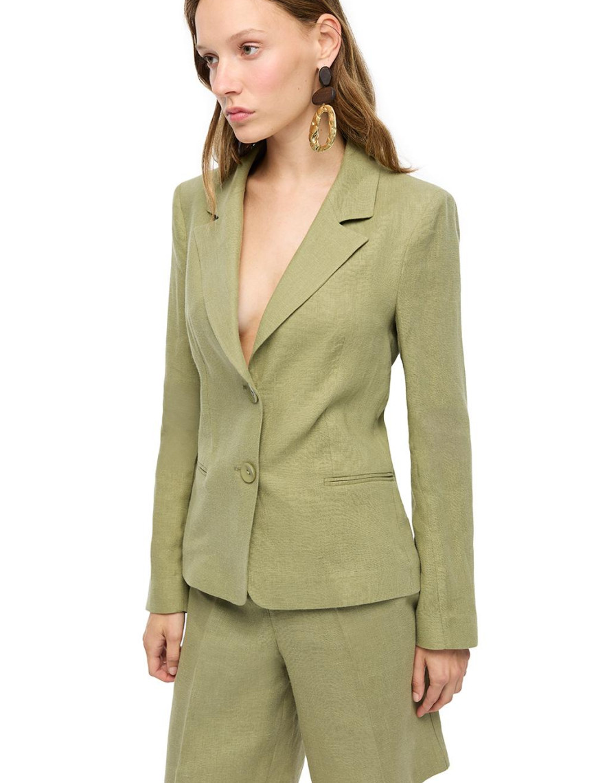 %100 Keten Ceket Yaka Takım Ceket %100 Keten Ceket Yaka Takım Ceket