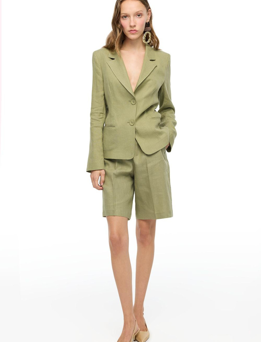 %100 Keten Ceket Yaka Takım Ceket %100 Keten Ceket Yaka Takım Ceket