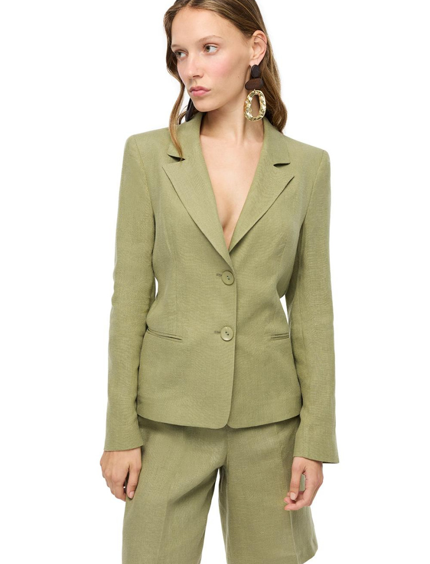 %100 Keten Ceket Yaka Takım Ceket %100 Keten Ceket Yaka Takım Ceket