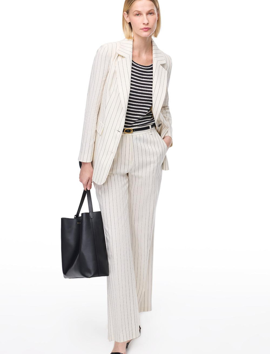 Açık Bej Josts Regular Fit Çizgili Ceket Açık Bej Josts Regular Fit Çizgili Ceket