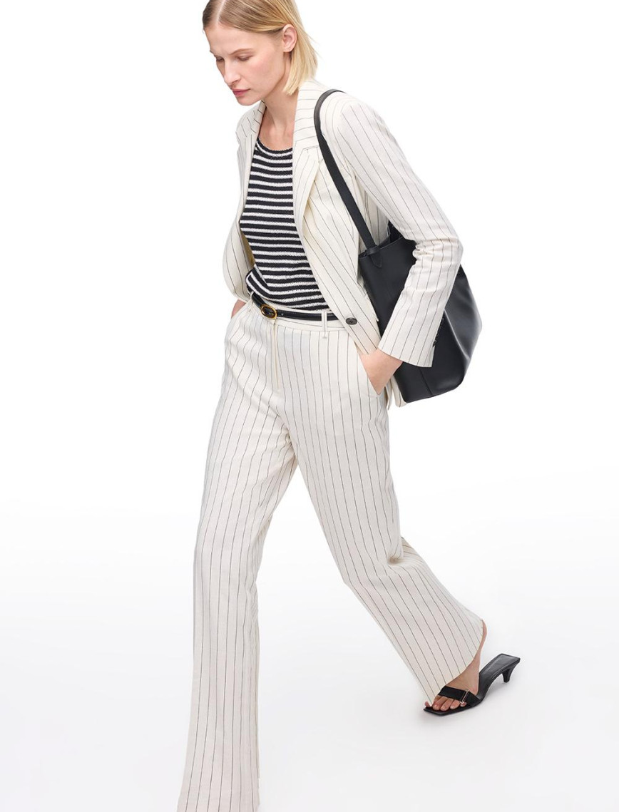 Açık Bej Josts Regular Fit Yüksek Bel Pantolon Açık Bej Josts Regular Fit Yüksek Bel Pantolon