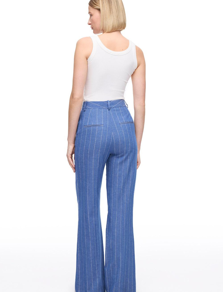 İndigo Necef Regular Fit Yüksek Bel Pantolon İndigo Necef Regular Fit Yüksek Bel Pantolon