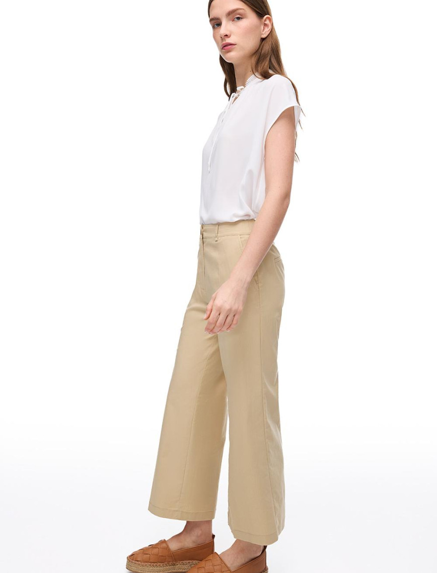 Açık Devetüyü Ginas Regular Fit Yüksek Bel Pantolon Açık Devetüyü Ginas Regular Fit Yüksek Bel Pantolon