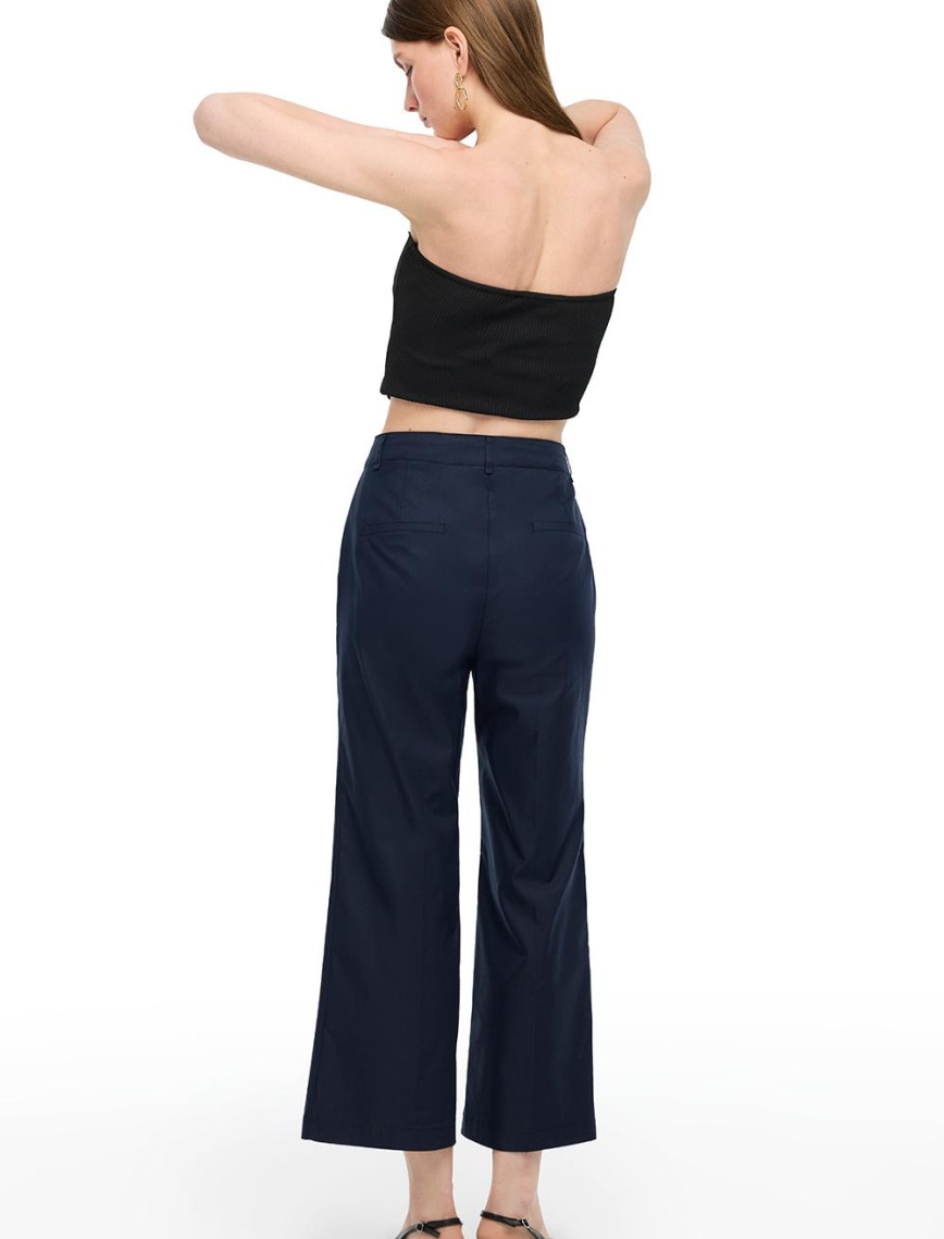 Lacivert Ginas Regular Fit Yüksek Bel Pantolon Lacivert Ginas Regular Fit Yüksek Bel Pantolon