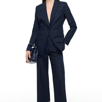 Lacivert Ginas Regular Fit Yüksek Bel Pantolon Lacivert Ginas Regular Fit Yüksek Bel Pantolon