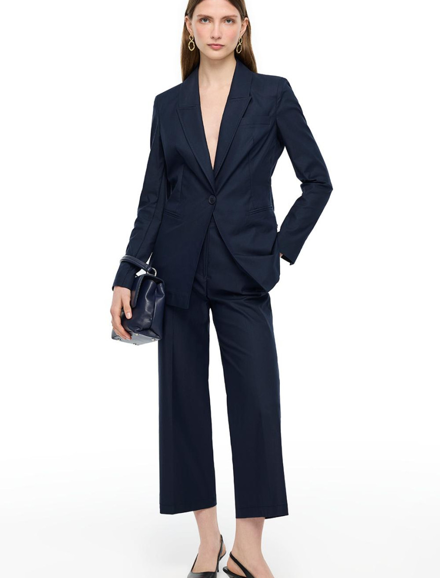 Lacivert Ginas Regular Fit Yüksek Bel Pantolon Lacivert Ginas Regular Fit Yüksek Bel Pantolon