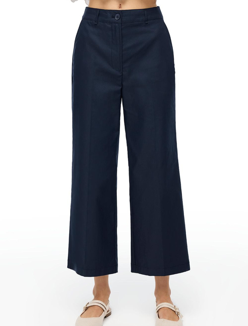 Lacivert Ginas Regular Fit Yüksek Bel Pantolon Lacivert Ginas Regular Fit Yüksek Bel Pantolon