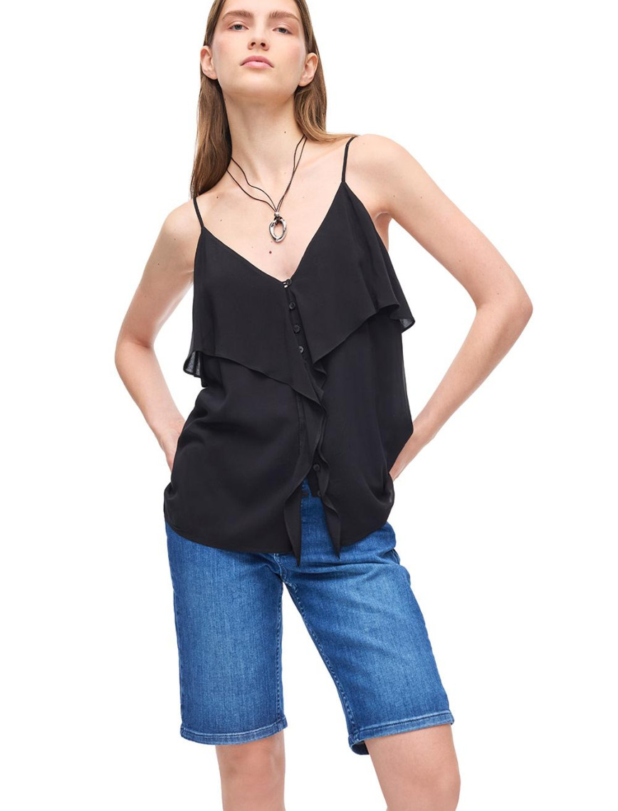 Askılı V-Yaka Viskon Bluz Askılı V-Yaka Viskon Bluz