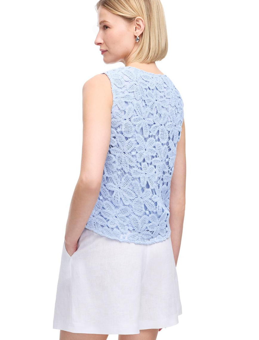 Pamuklu Bisiklet Yaka Kısa Kollu Bluz Pamuklu Bisiklet Yaka Kısa Kollu Bluz