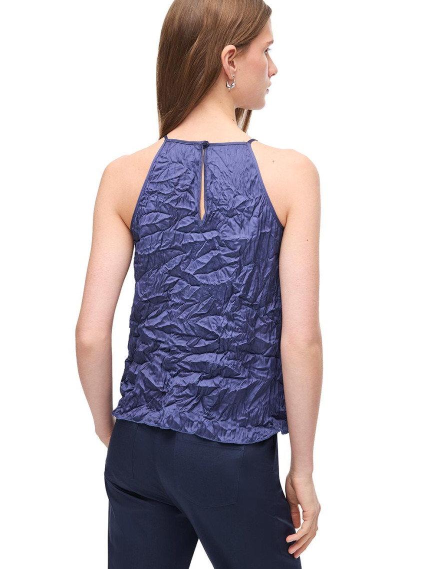 Lacivert Deylas Regular Fit Halter Yaka Bluz Lacivert Deylas Regular Fit Halter Yaka Bluz