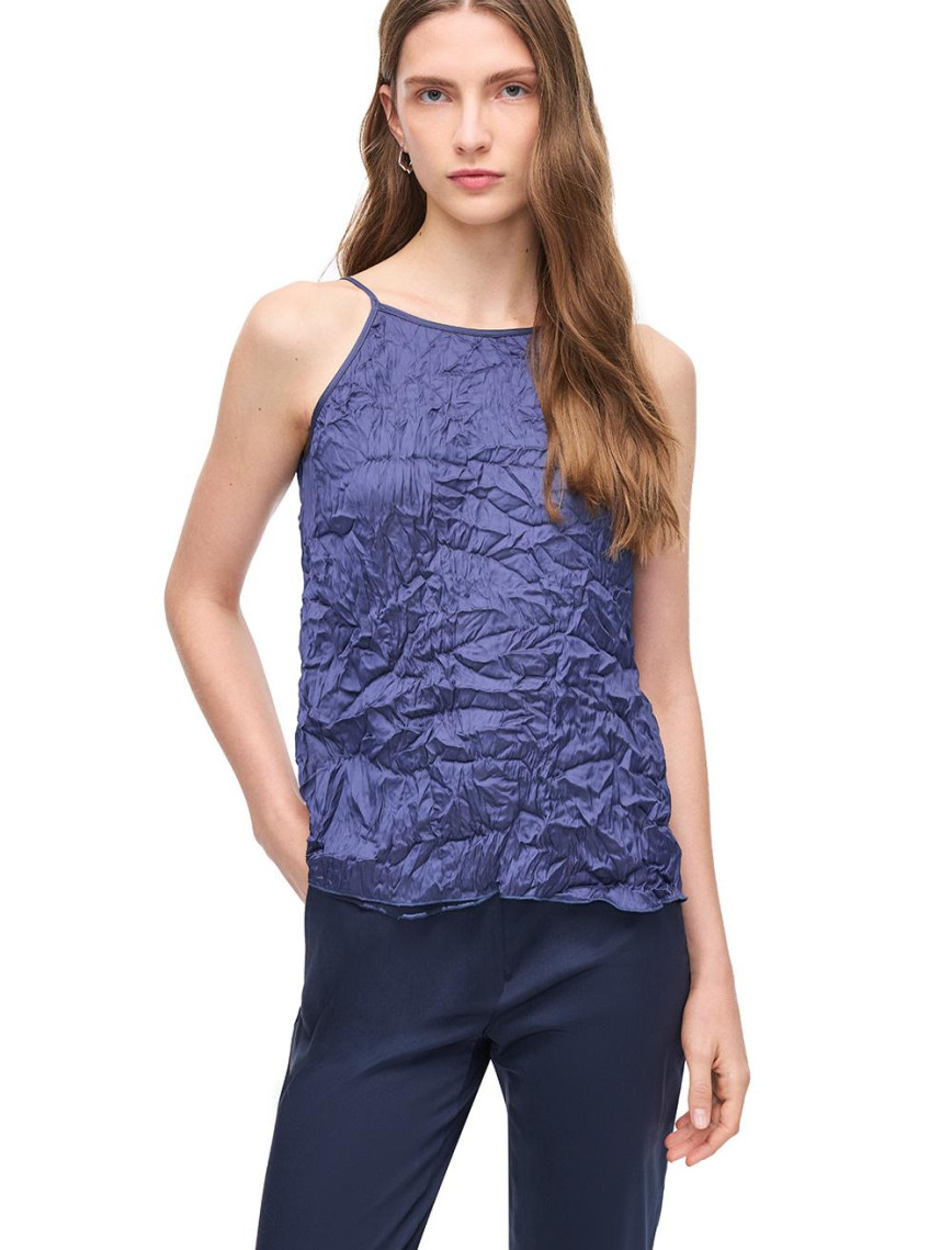 Lacivert Deylas Regular Fit Halter Yaka Bluz Lacivert Deylas Regular Fit Halter Yaka Bluz