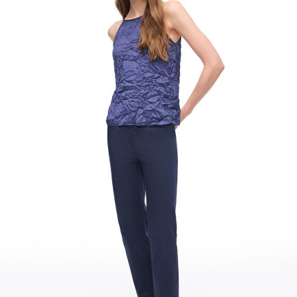 Lacivert Deylas Regular Fit Halter Yaka Bluz Lacivert Deylas Regular Fit Halter Yaka Bluz