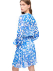Mavi Beyaz Catos Regular Fit Çiçekli Mini Boy Elbise Mavi Beyaz Catos Regular Fit Çiçekli Mini Boy Elbise