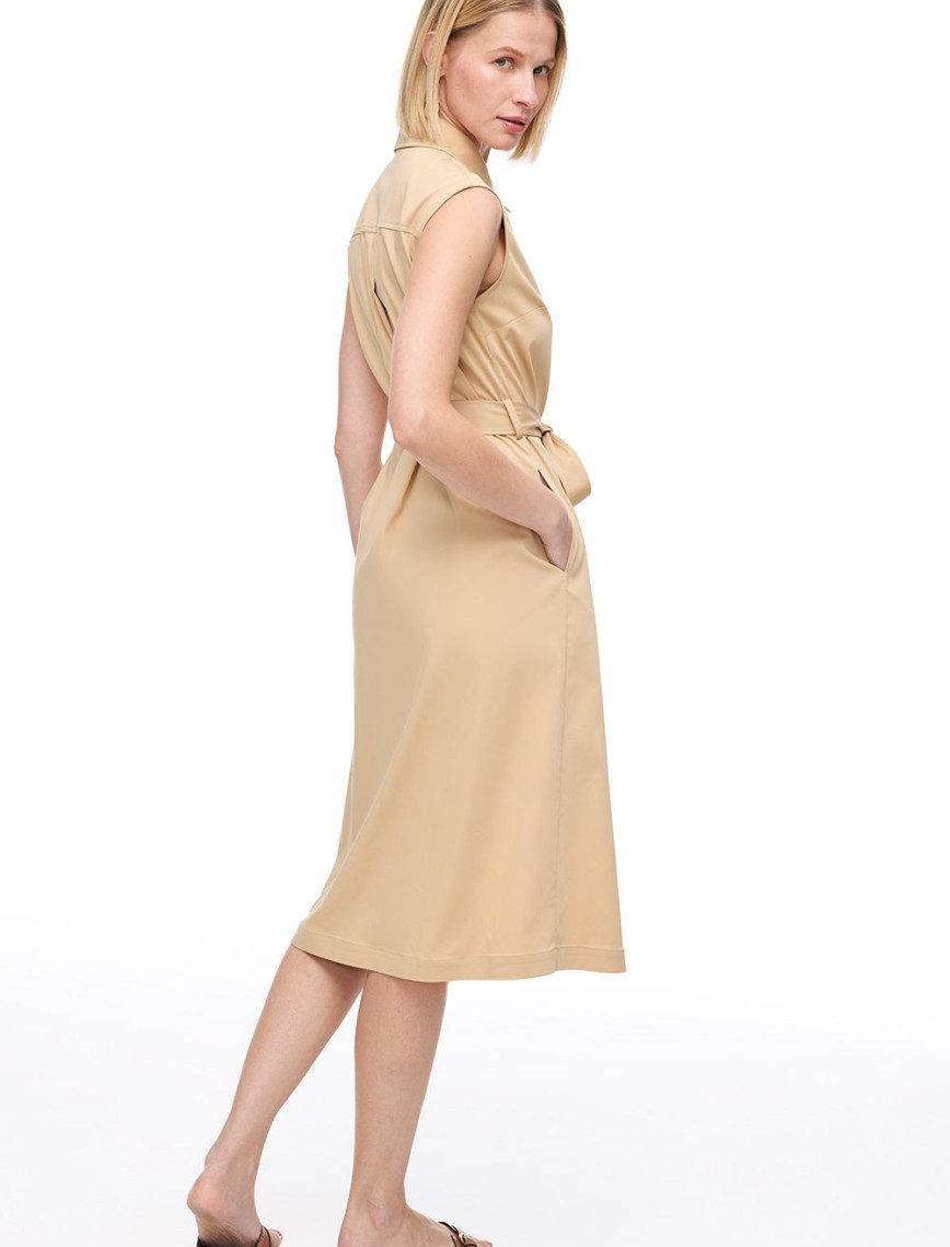 Açık Devetüyü Ronse Rahat Kalıp Midi Boy Elbise Açık Devetüyü Ronse Rahat Kalıp Midi Boy Elbise