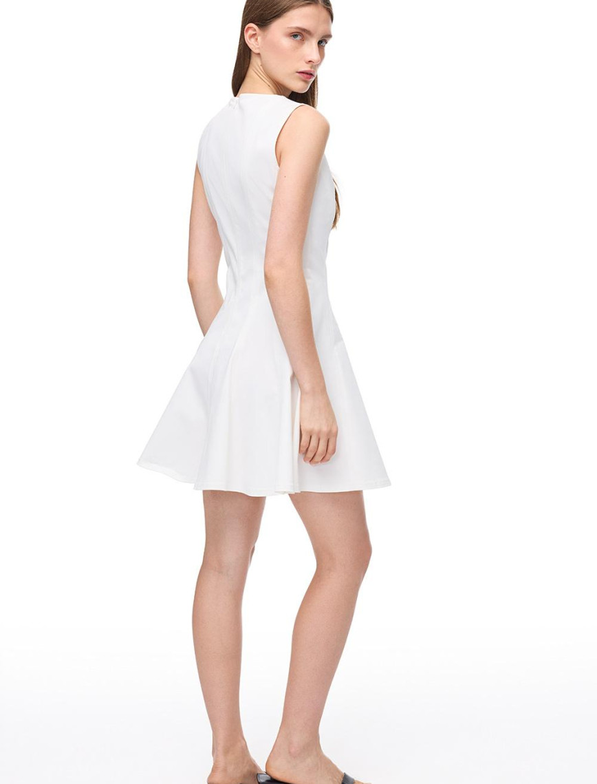 Kayık Yaka Slim Fit Mini Elbise Kayık Yaka Slim Fit Mini Elbise