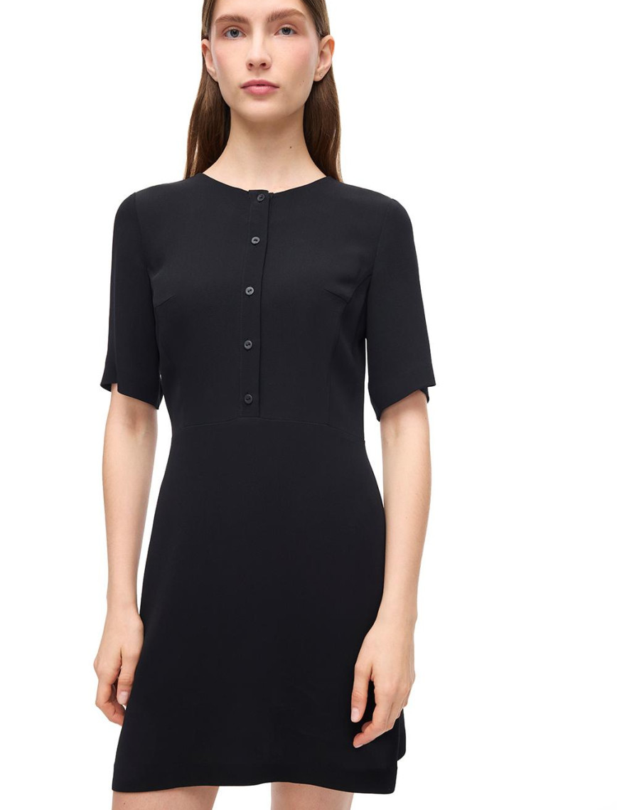 Siyah Echos Regular Fit Diz Üstü Elbise Siyah Echos Regular Fit Diz Üstü Elbise