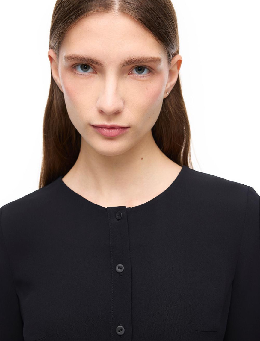 Siyah Echos Regular Fit Diz Üstü Elbise Siyah Echos Regular Fit Diz Üstü Elbise