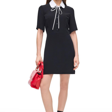 Siyah Echos Regular Fit Diz Üstü Elbise Siyah Echos Regular Fit Diz Üstü Elbise