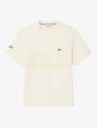 Lacoste Heavy Jersey Mesh Band Erkek Krem T-Shirt Lacoste Heavy Jersey Mesh Band Erkek Krem T-Shirt