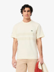 Lacoste Heavy Jersey Mesh Band Erkek Krem T-Shirt Lacoste Heavy Jersey Mesh Band Erkek Krem T-Shirt