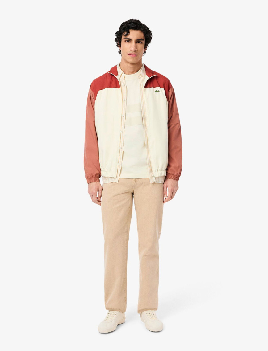 Lacoste Heavy Jersey Mesh Band Erkek Krem T-Shirt Lacoste Heavy Jersey Mesh Band Erkek Krem T-Shirt