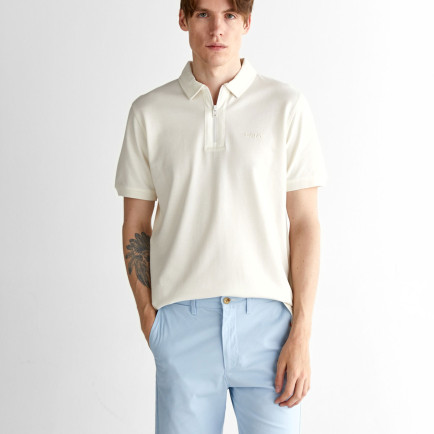 GANT Erkek Krem Regular Fit Logolu Polo
