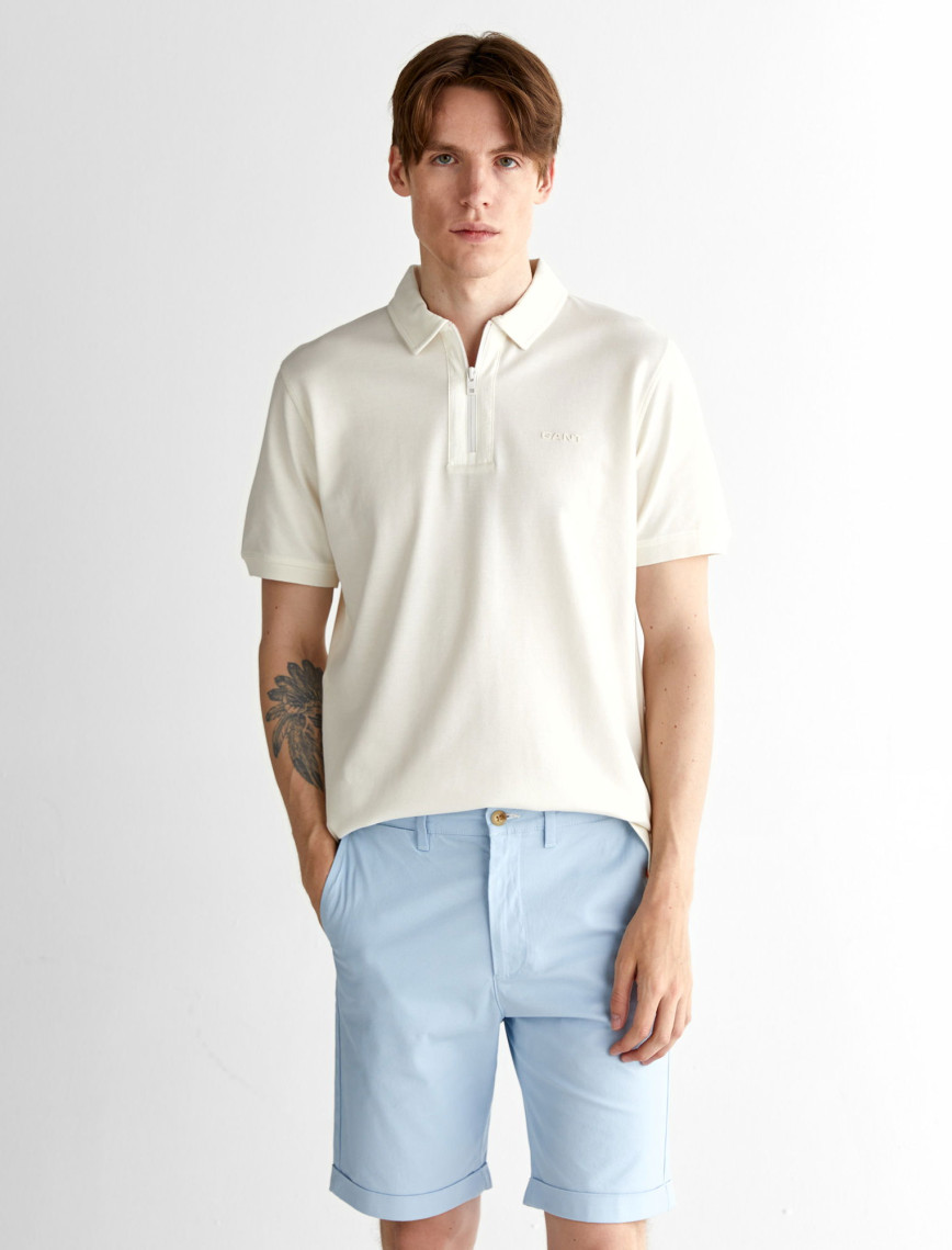 GANT Erkek Krem Regular Fit Logolu Polo GANT Erkek Krem Regular Fit Logolu Polo