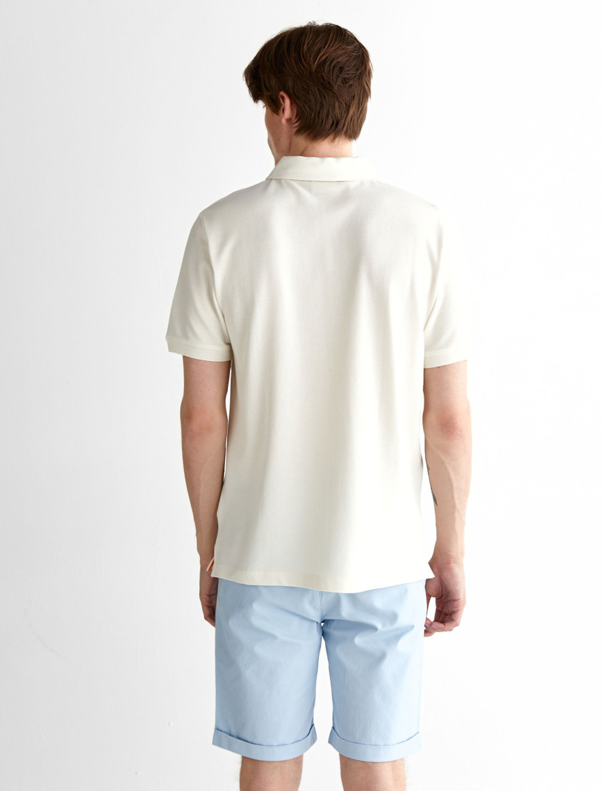 GANT Erkek Krem Regular Fit Logolu Polo GANT Erkek Krem Regular Fit Logolu Polo