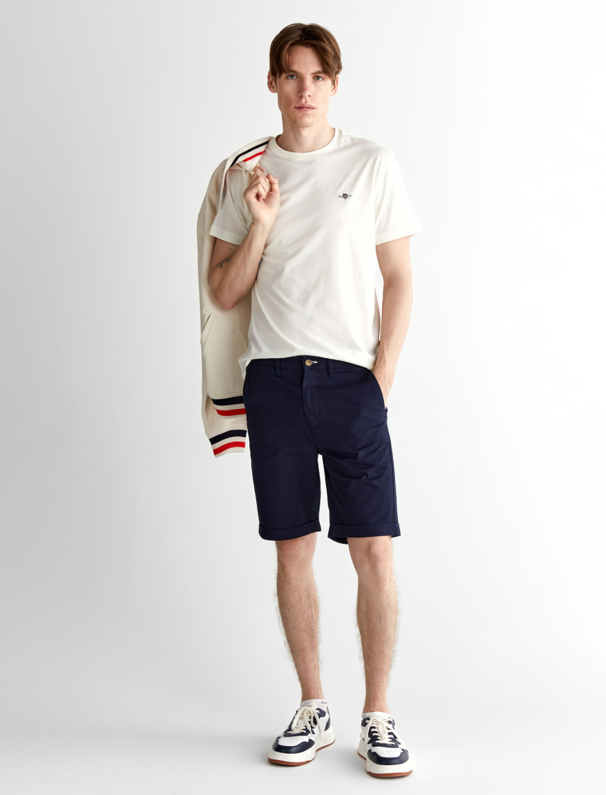 GANT Erkek Krem Regular Fit Bisiklet Yaka T-Shirt GANT Erkek Krem Regular Fit Bisiklet Yaka T-Shirt