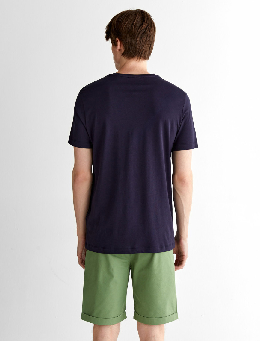 GANT Erkek Lacivert Regular Fit Bisiklet Yaka T-Shirt GANT Erkek Lacivert Regular Fit Bisiklet Yaka T-Shirt