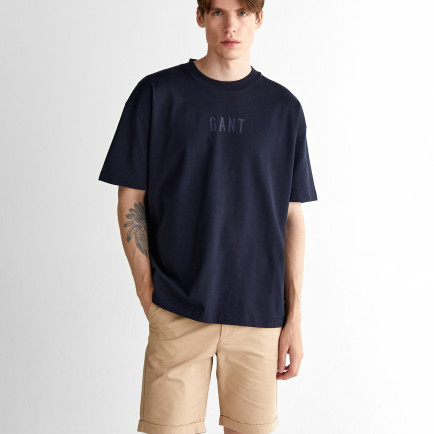 GANT Erkek Lacivert Relaxed Fit Bisiklet Yaka Logolu T-Shirt GANT Erkek Lacivert Relaxed Fit Bisiklet Yaka Logolu T-Shirt