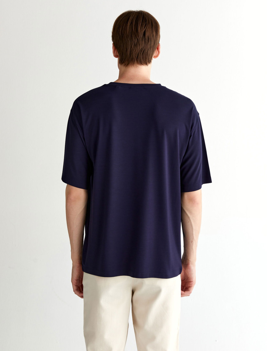 GANT Erkek Lacivert Relaxed Fit Bisiklet Yaka Logolu T-Shirt GANT Erkek Lacivert Relaxed Fit Bisiklet Yaka Logolu T-Shirt