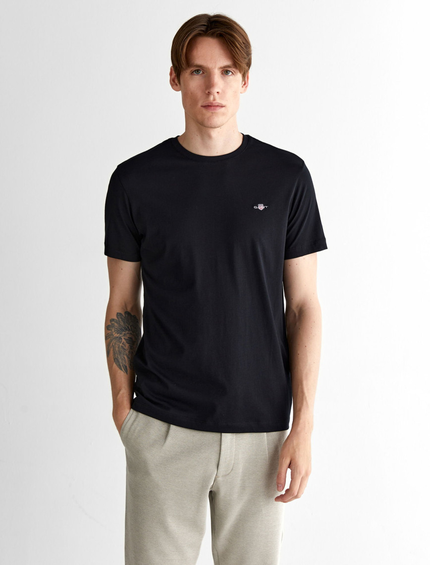GANT Erkek Lacivert Regular Fit Bisiklet Yaka T-Shirt GANT Erkek Lacivert Regular Fit Bisiklet Yaka T-Shirt