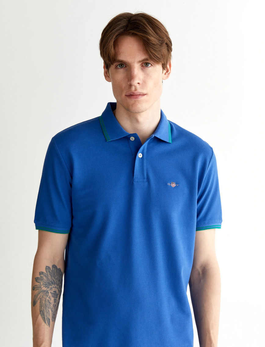 GANT Erkek Lacivert Regular Fit Polo