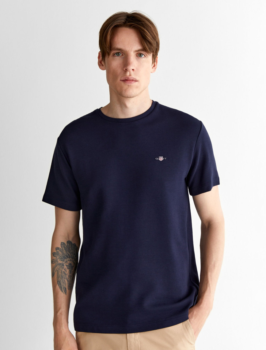 GANT Erkek Lacivert Regular Fit Bisiklet Yaka T-Shirt GANT Erkek Lacivert Regular Fit Bisiklet Yaka T-Shirt