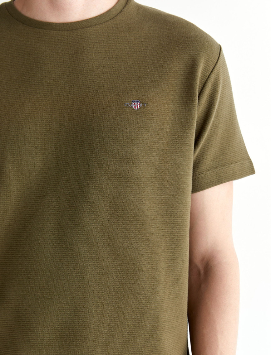 GANT Erkek Yeşil Regular Fit Bisiklet Yaka T-Shirt GANT Erkek Yeşil Regular Fit Bisiklet Yaka T-Shirt